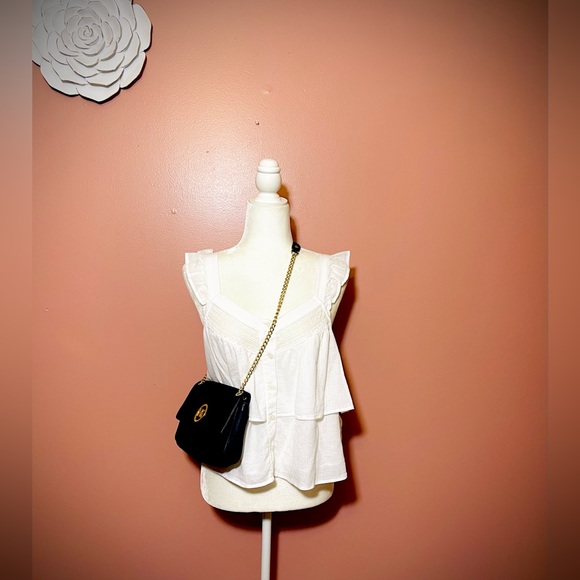 American Eagle Ruffle White Top NWOT - Picture 3 of 5